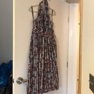 ASOS halter top dress with rose design